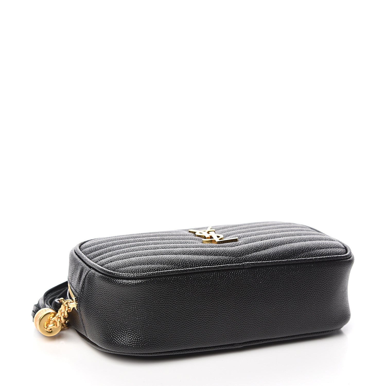Saint Laurent Grain De Poudre Matelasse Monogram Mini Lou Camera Bag Black 3 of 9