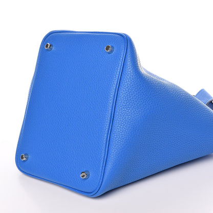 Hermes Taurillon Clemence Picotin Lock 22 MM Bleu Hydra 9 of 10