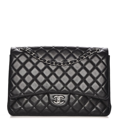 Chanel Lambskin Quilted Maxi Single Flap Black 1 of 8