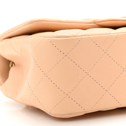 Chanel Lambskin Quilted Mini Rectangular Flap Beige 9 of 10
