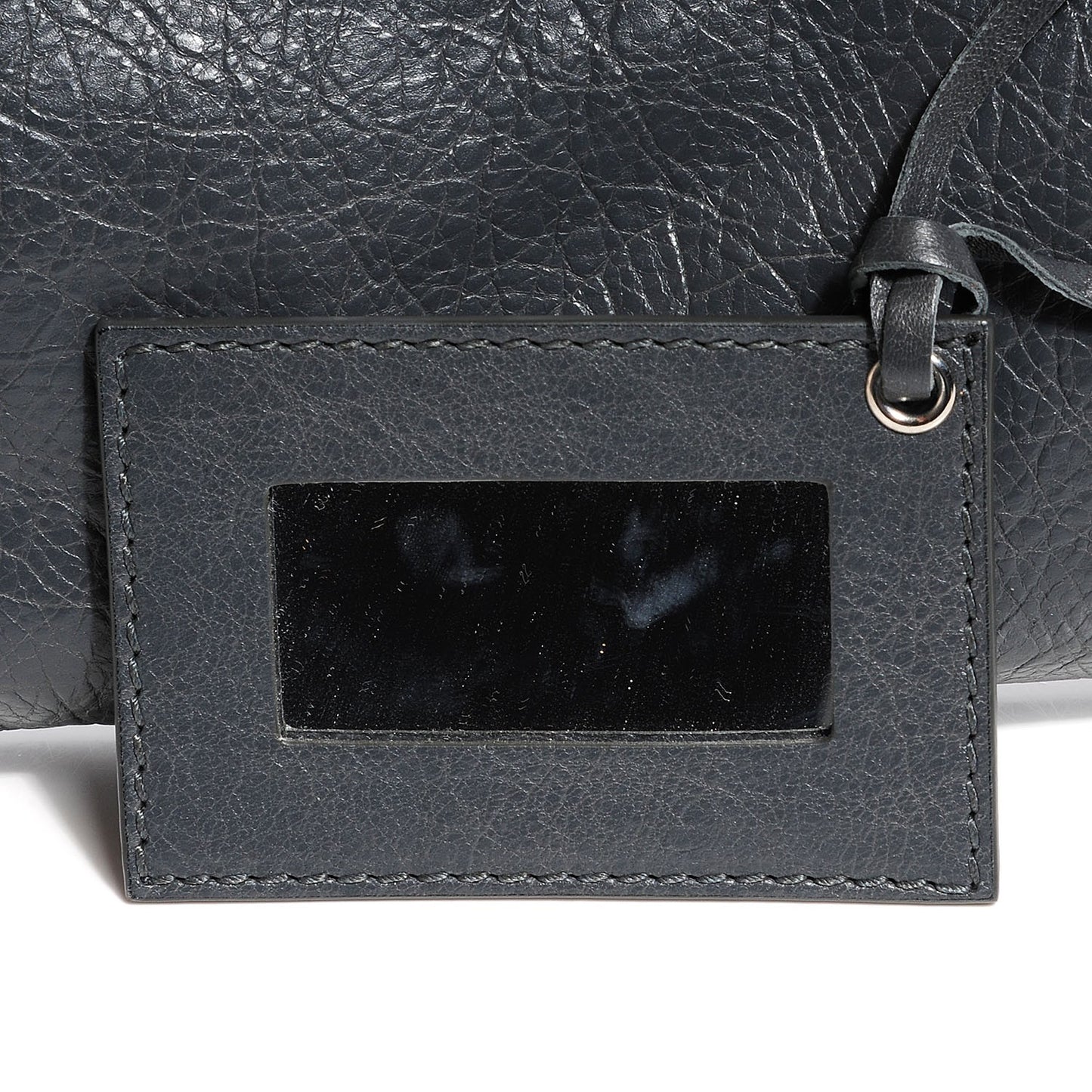 Agneau Giant 12 Silver Hardware Envelope Clutch Gris Tarmac
