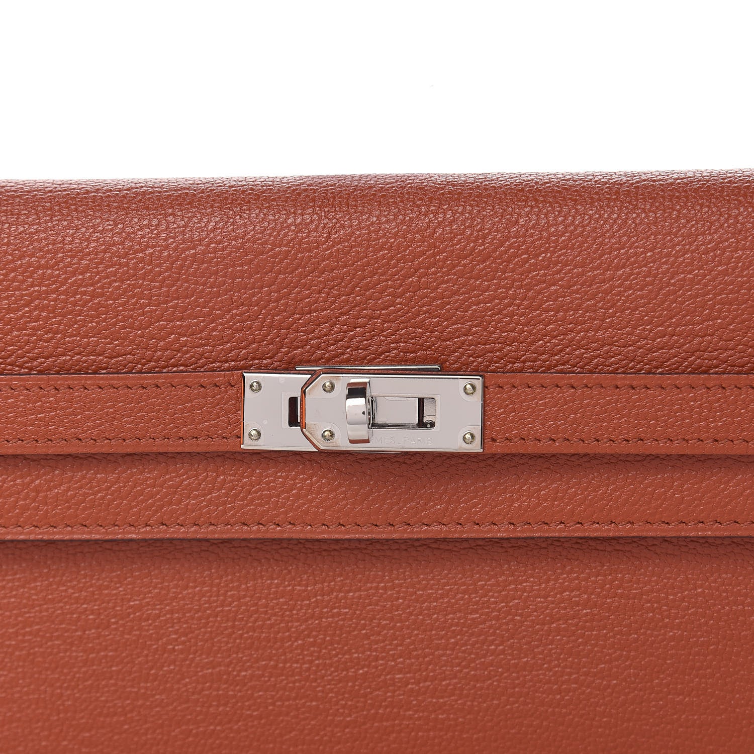 Hermes Chevre Mysore Kelly Longue Wallet Cuivre 8 of 9