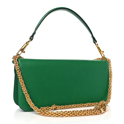 Valentino Garavani Calfskin Vlogo Loco Shoulder Bag Gea Green 3 of 8