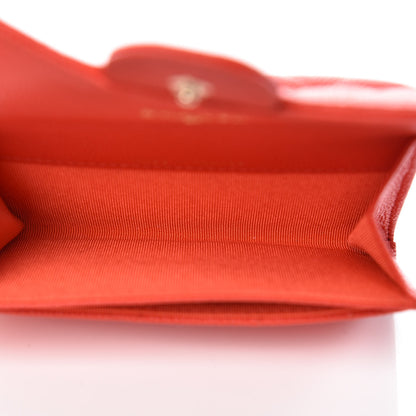 Chanel Caviar Quilted Flap Card Holder Red 5 of 8