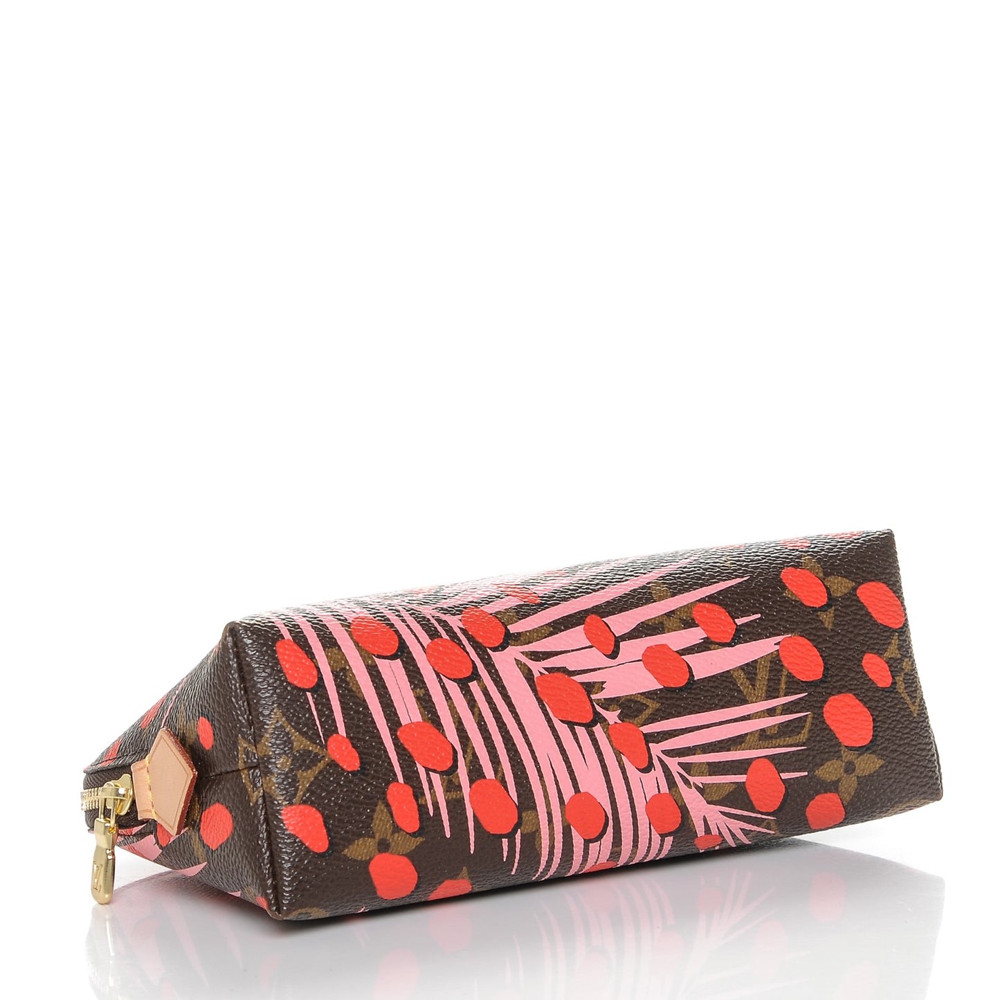 Monogram Jungle Dots Cosmetic Pouch Sugar Pink Poppy