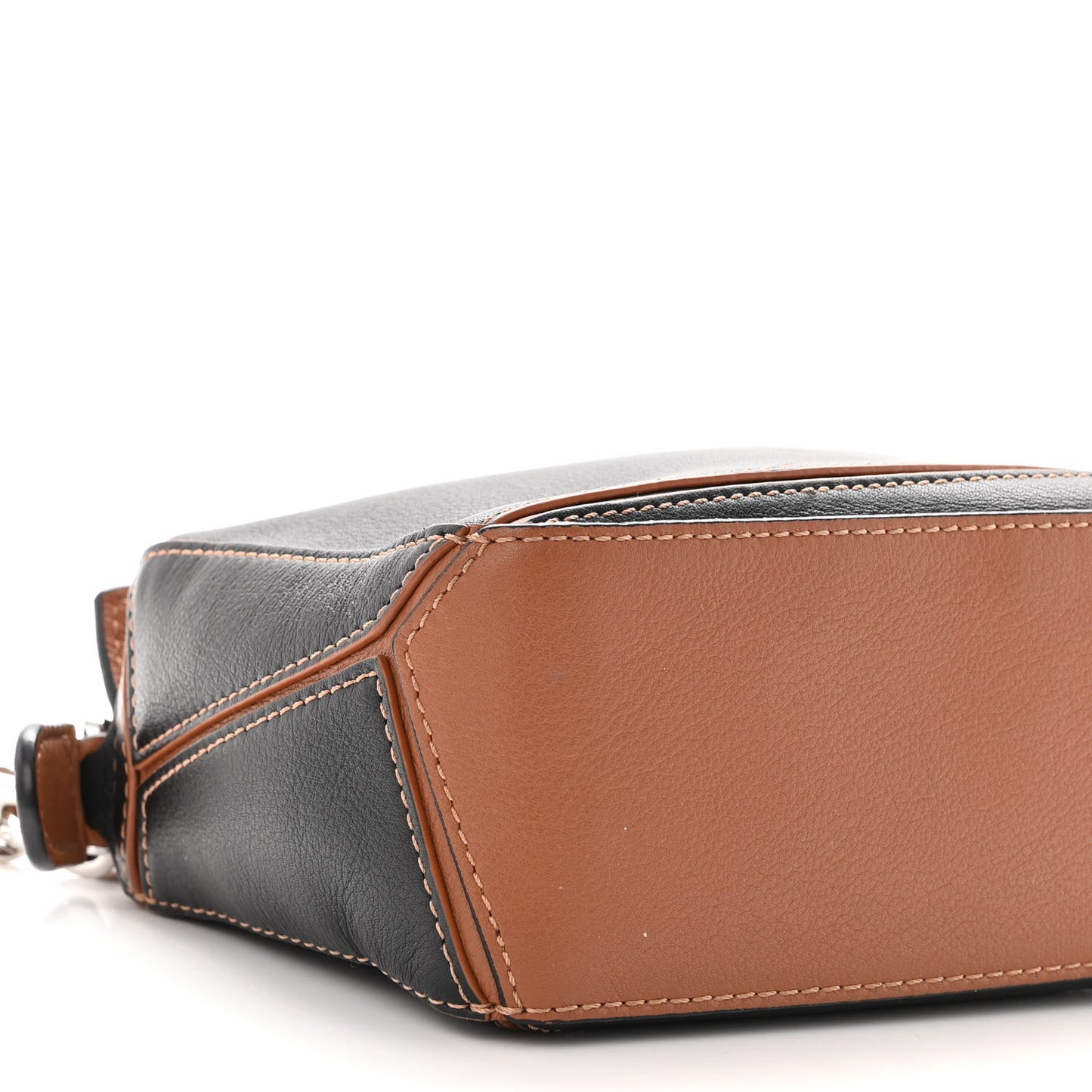 Calfskin Mini Puzzle Bag Tan Black