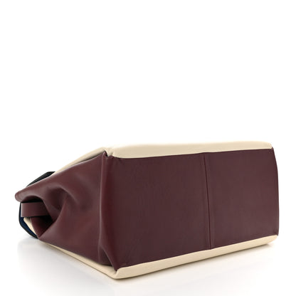 Valentino Garavani Calfskin Colorblock Mime Single Handle Bag Ruby Marine 4 of 10