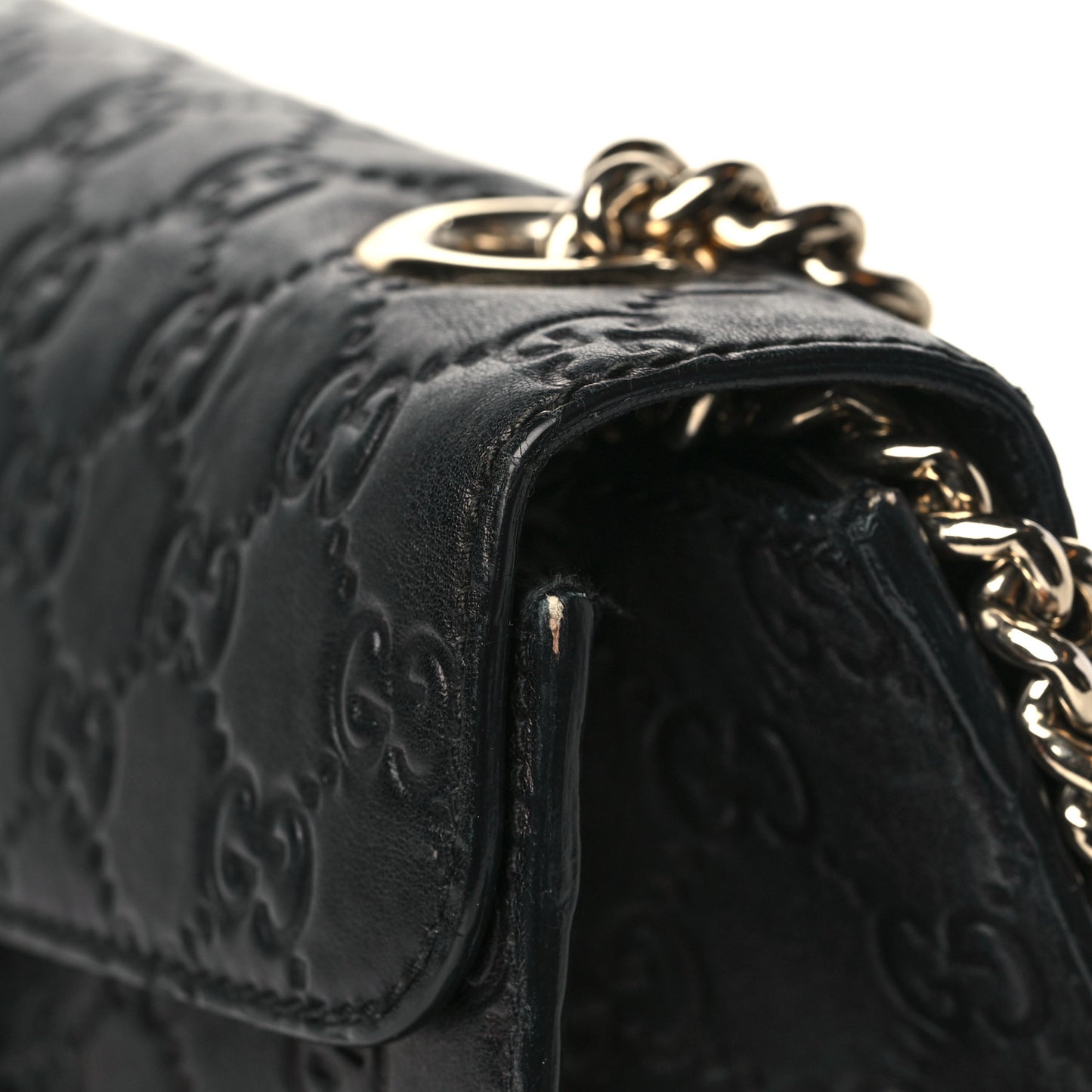 Guccissima Medium Emily Chain Shoulder Bag Black