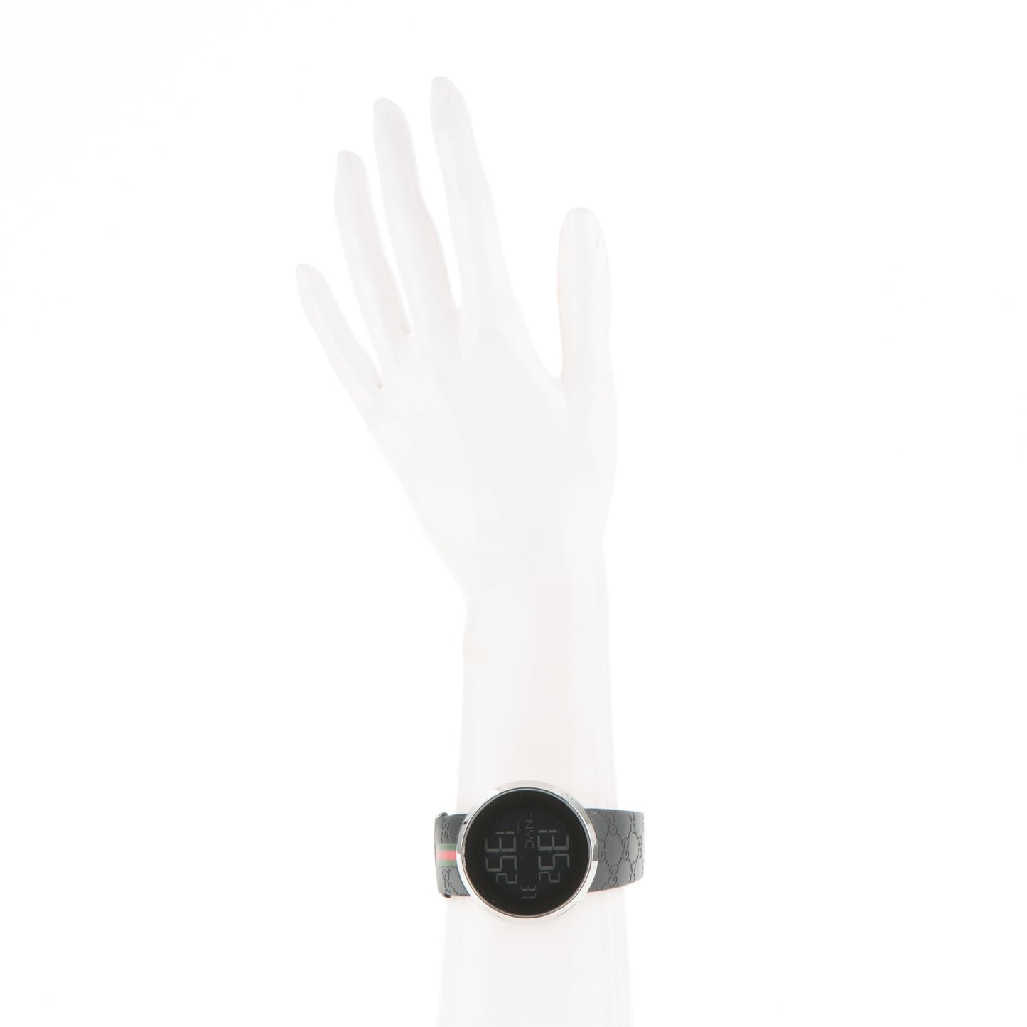 Stainless Steel Rubber 45mm Digital I-Gucci Web Watch Black