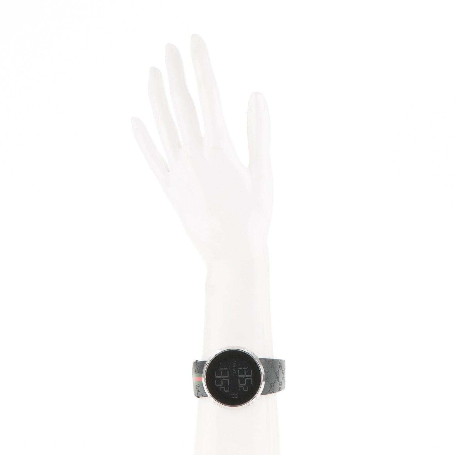 Gucci Stainless Steel Rubber 45mm Digital I-Gucci Web Watch Black 2 of 6