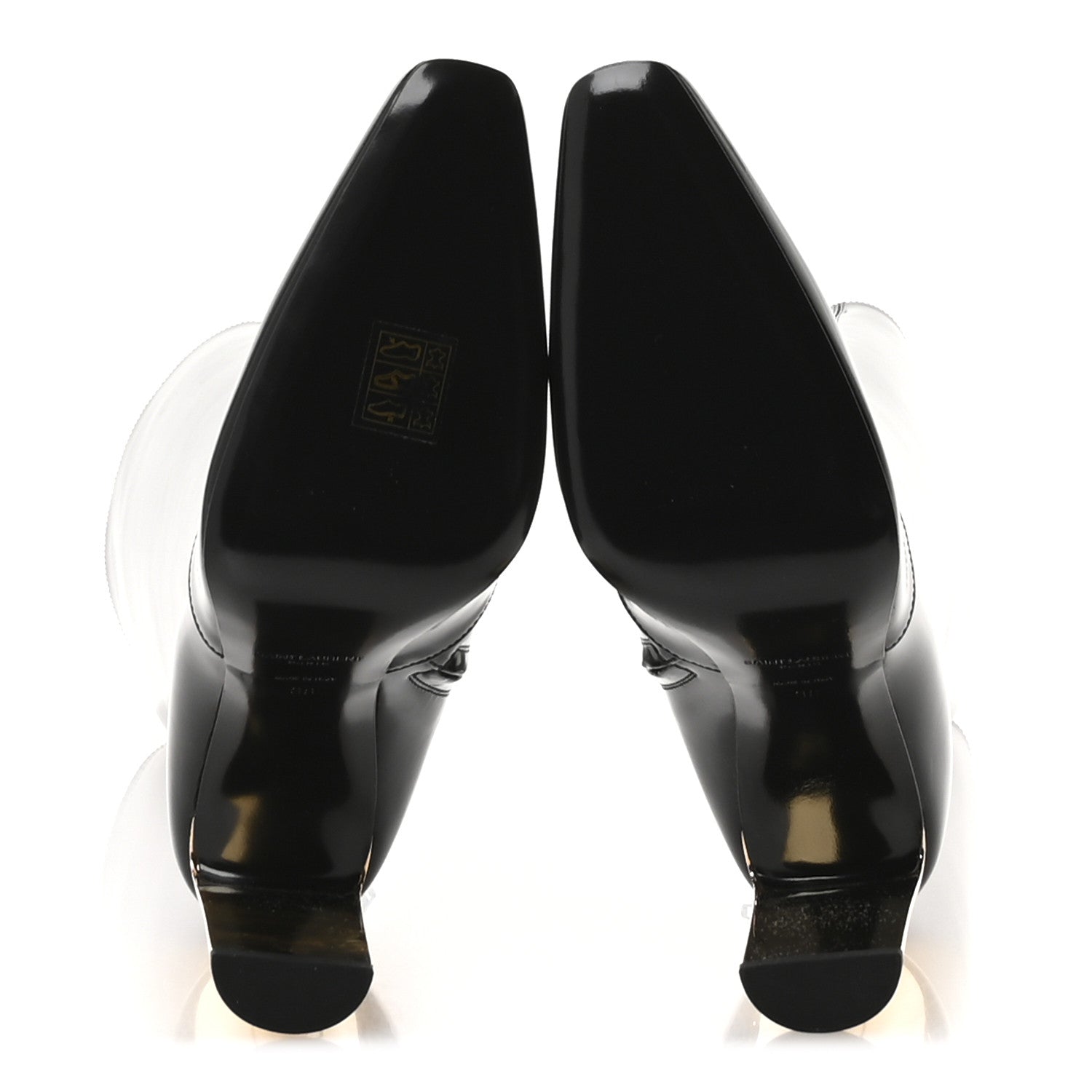 Saint Laurent Vitello Marilyn Auteuil 105 Knee High Zip Boots 38 Black 6 of 9