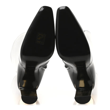 Saint Laurent Vitello Marilyn Auteuil 105 Knee High Zip Boots 38 Black 6 of 9