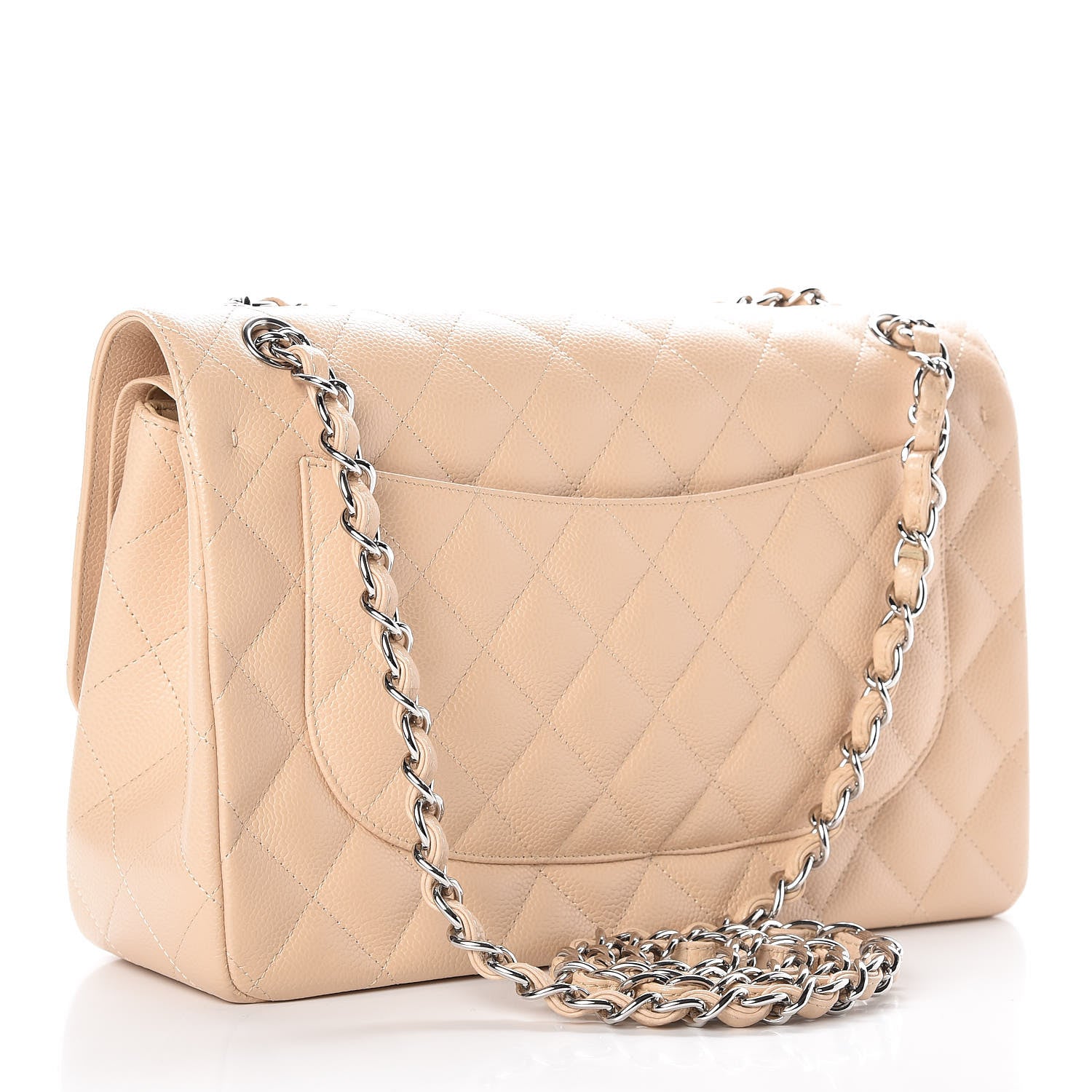 Chanel Caviar Quilted Jumbo Double Flap Beige Clair 3 of 13