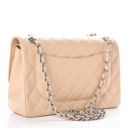 Chanel Caviar Quilted Jumbo Double Flap Beige Clair 3 of 13