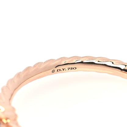 David Yurman 18K Rose Gold Diamond Morganite 7mm Chatelaine Ring 54 7 4 of 4