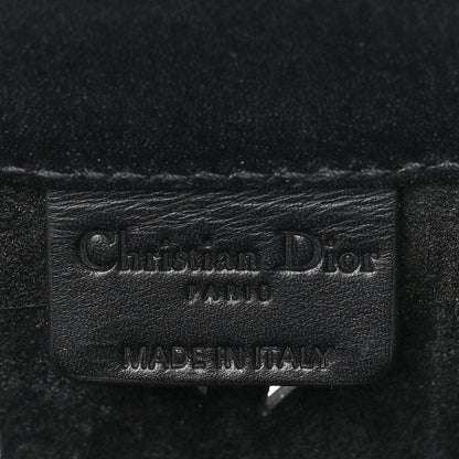 Christian Dior Calfskin Laser Cut Studded Medium Book Tote Black 5 of 10