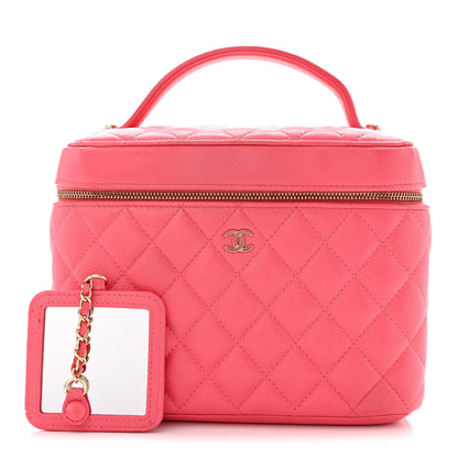 Chanel Caviar Quilted Large Vanity Pouch Pink 2 of 11