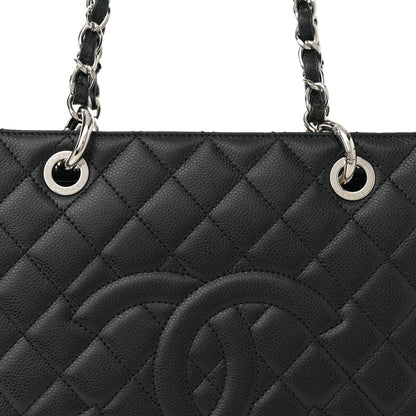 Chanel Caviar Quilted Grand Shopping Tote GST Black 8 of 10