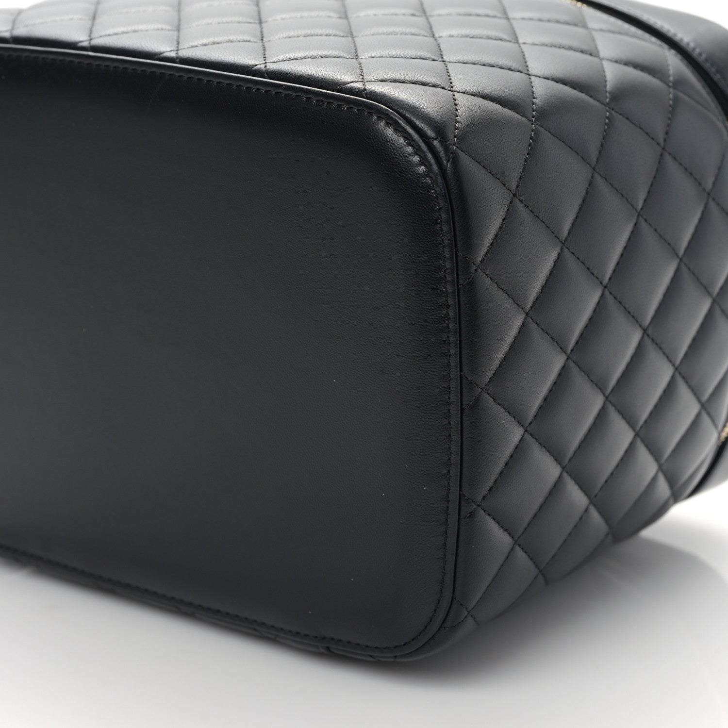 Chanel Lambskin Quilted Large Vanity Pouch Black 9 of 9