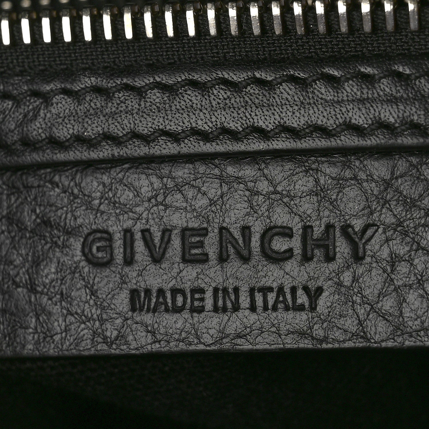 Givenchy Grained Calfskin Crocodile Embossed Mini Antigona Black 6 of 9