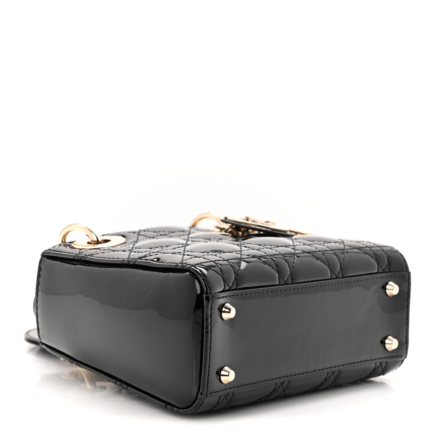 Christian Dior Patent Cannage Mini Lady Dior Black 4 of 11