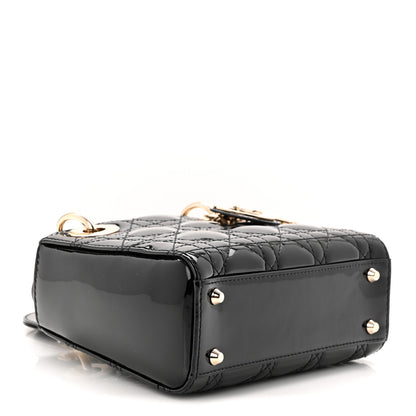 Christian Dior Patent Cannage Mini Lady Dior Black 4 of 11