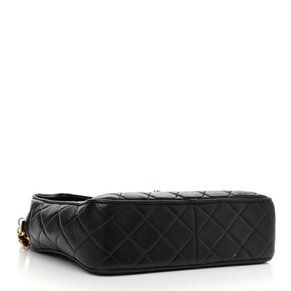 Chanel Lambskin Quilted Tassel Flap Camera Case Black 4 of 12