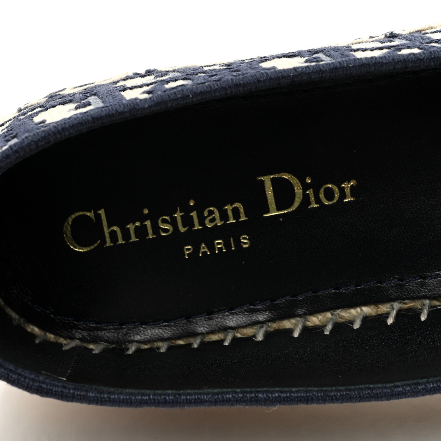 Christian Dior CHRISTIAN DIOR Oblique Embroidered Granville 15mm Espadrilles 39.5 Deep Blue 7 of 10