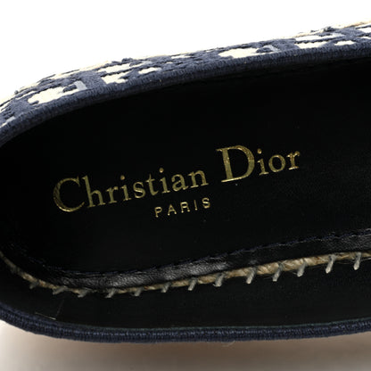 Christian Dior CHRISTIAN DIOR Oblique Embroidered Granville 15mm Espadrilles 39.5 Deep Blue 7 of 10