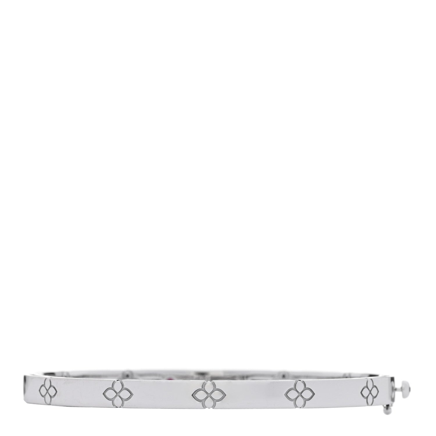 Roberto Coin 18K White Gold Narrow Love in Verona Bangle Bracelet 1 of 3