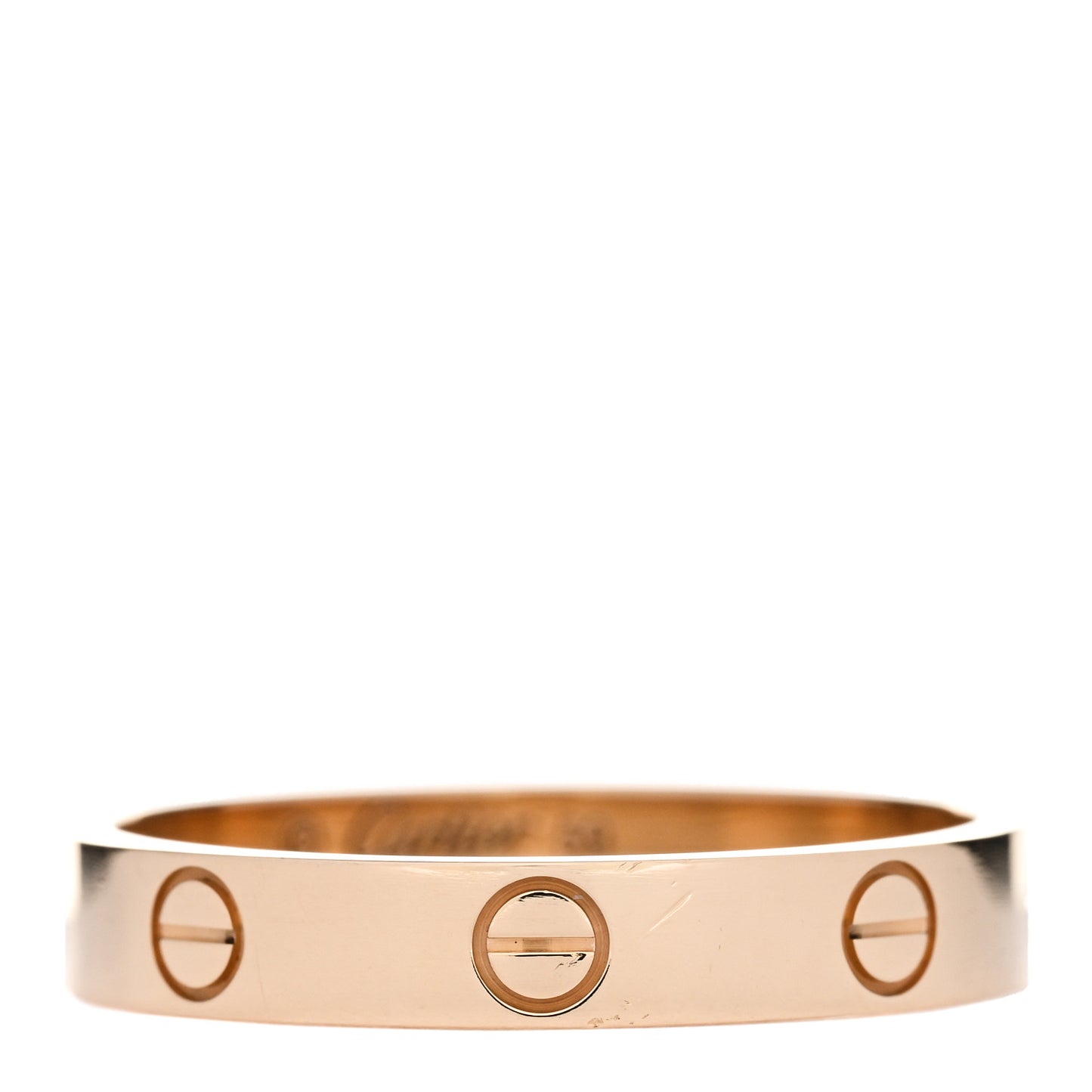 18K Yellow Gold 3.5mm LOVE Wedding Band Ring 59 8.75