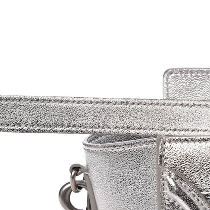 Celine Laminated Lambskin Nano Luggage Silver 8 of 13