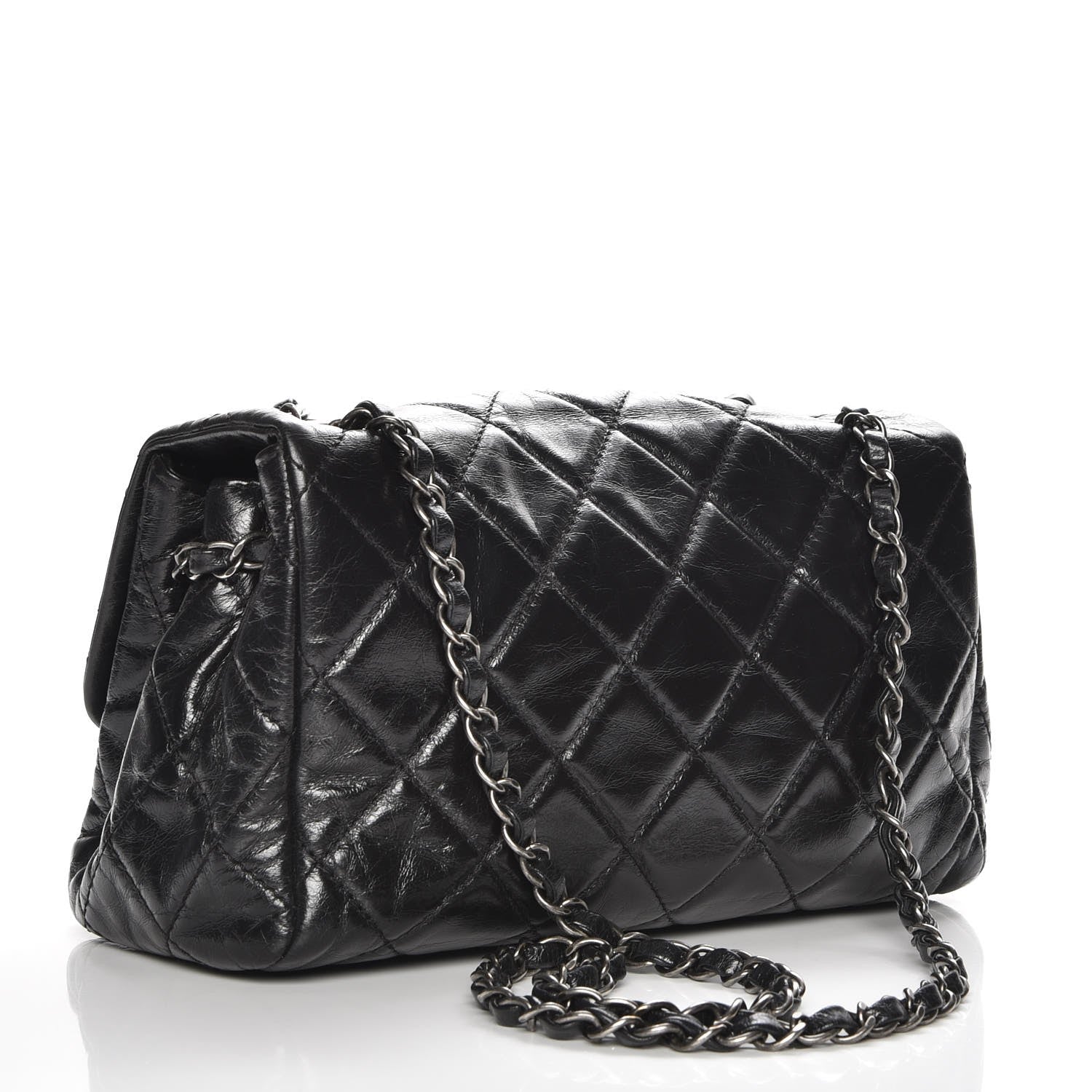 Chanel Glazed Calfskin Quilted Coco Soft Flap Black 4 of 8