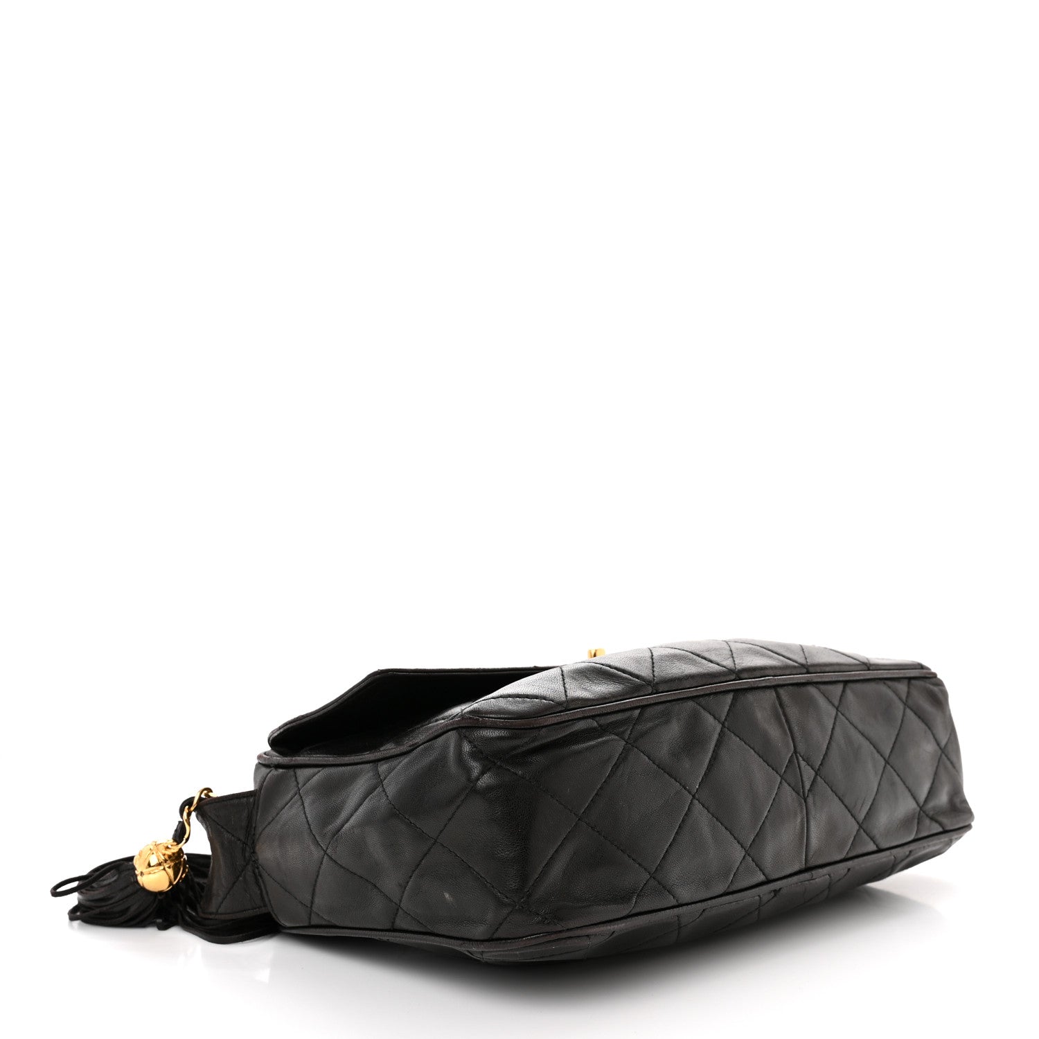 Chanel Lambskin Quilted Tassel Camera Case Black 4 of 14