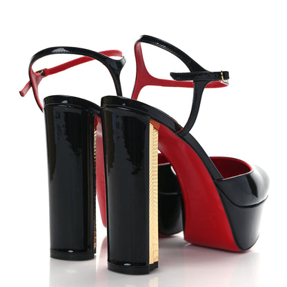 Christian Louboutin Patent Coluna 130 Pump 37.5 Black 4 of 8