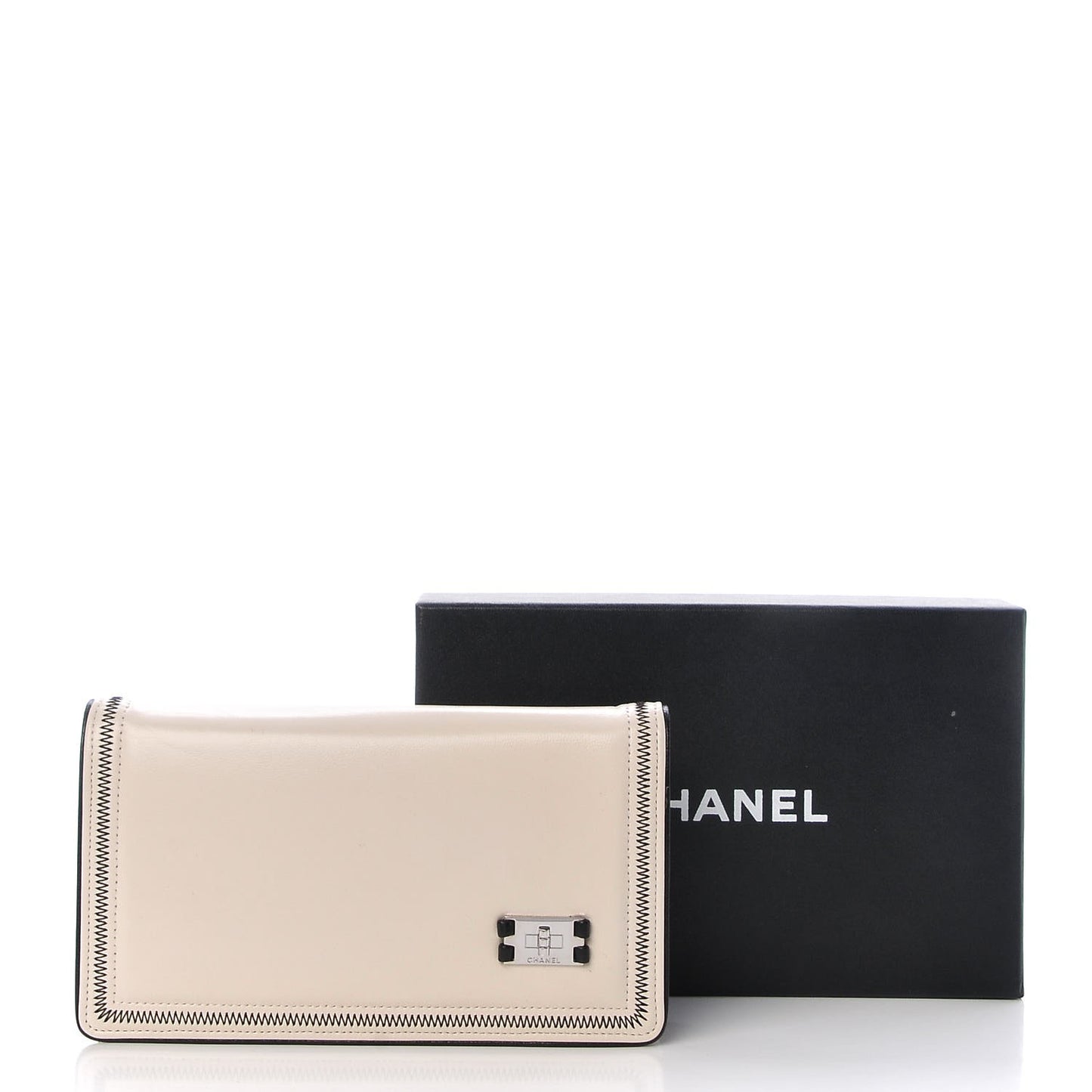 Lambskin Yen Wallet White