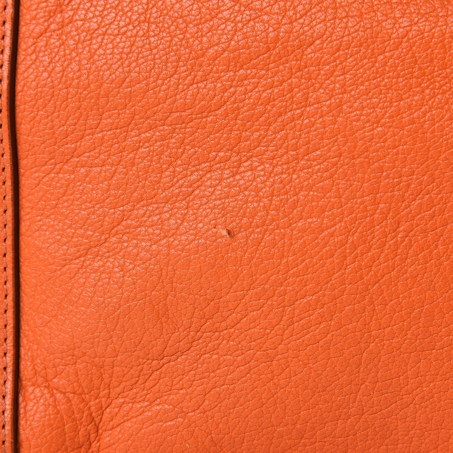 Grained Goatskin Antigona Zippered Tote Orange