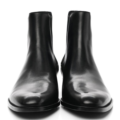 Saint Laurent Calfskin Mens Wyatt Chelsea Boots 41 Black 2 of 9