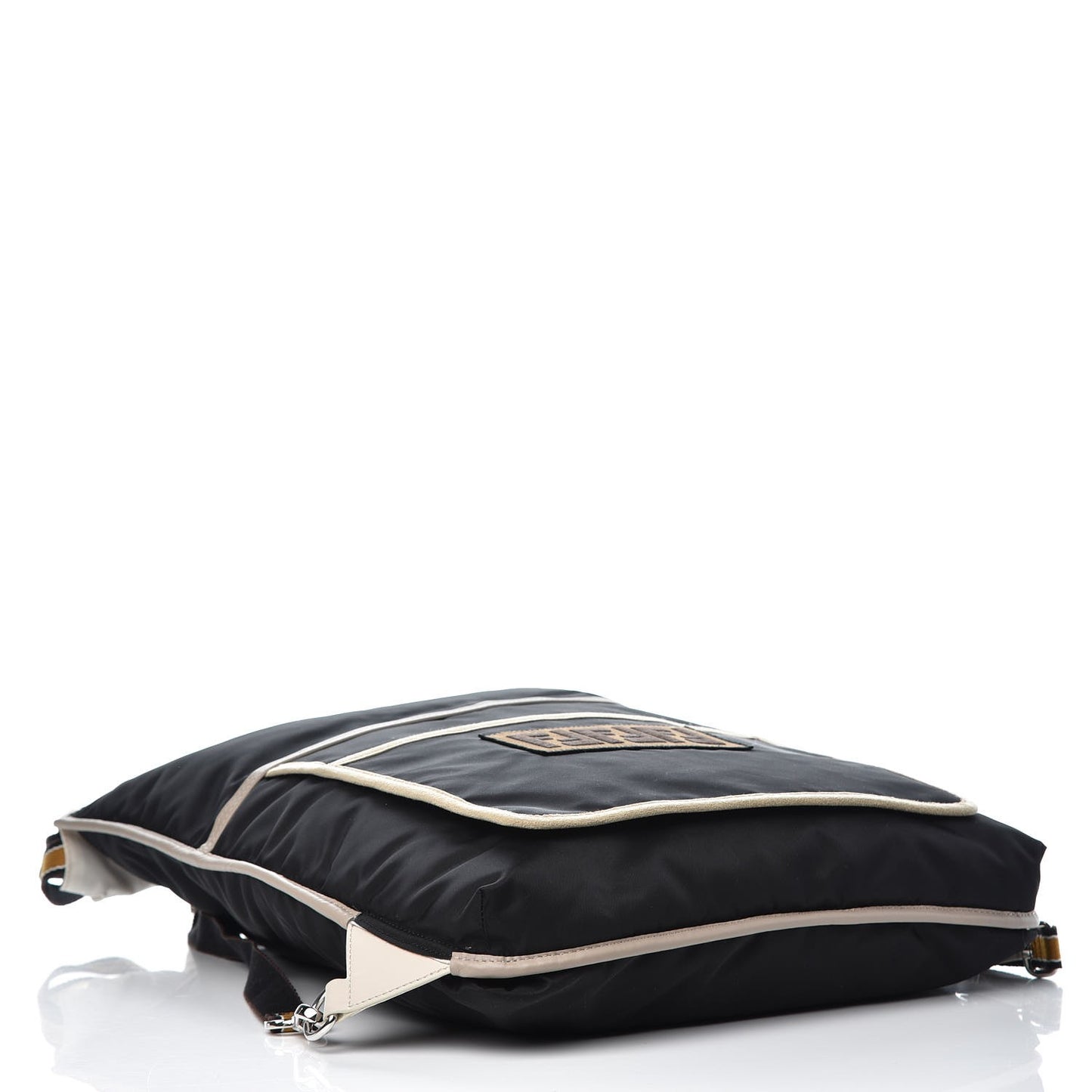 Nylon Vitello Patch Backpack Black
