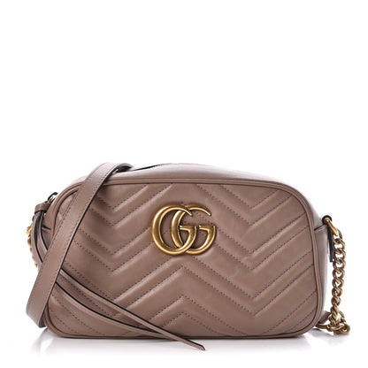 Gucci Calfskin Matelasse Small GG Marmont Chain Shoulder Bag Porcelain Rose 1 of 11