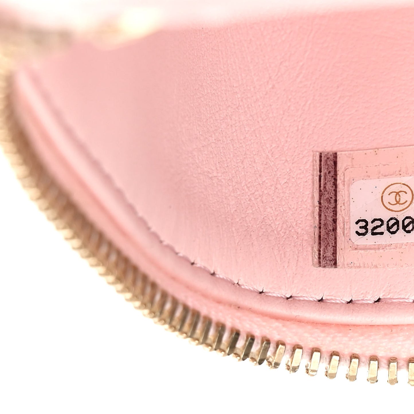 Caviar Quilted Small Vanity Case With Chain Light Pink