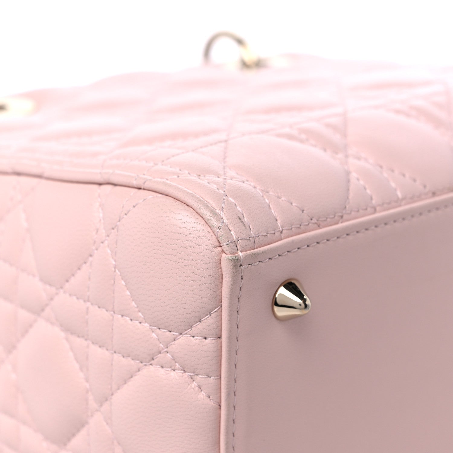 Christian Dior Lambskin Cannage Medium Lady Dior Light Pink 10 of 14