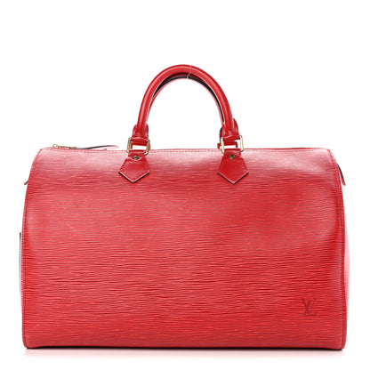 Louis Vuitton Epi Speedy 35 Castillan Red 1 of 15