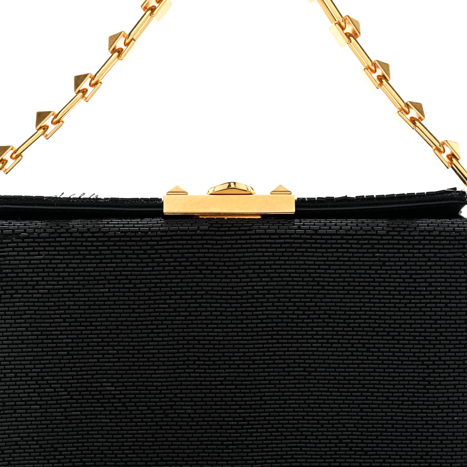 Valentino Garavani Beaded Rockstud Evening Clutch Black 6 of 8