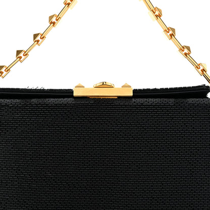 Valentino Garavani Beaded Rockstud Evening Clutch Black 6 of 8