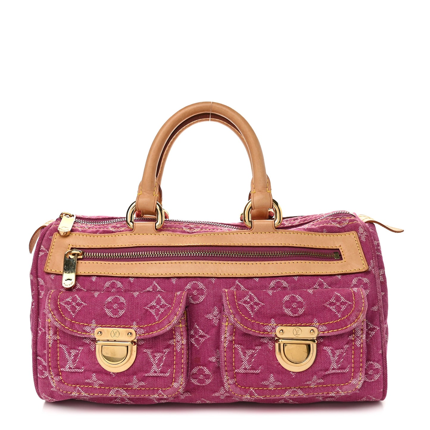 Monogram Denim Neo Speedy Fuchsia