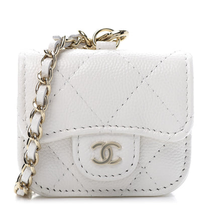 Chanel Caviar Quilted Airpods Pro Case White 2 of 12