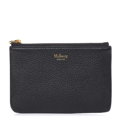 Mulberry Small Classic Grain Zip Coin Pouch Black 1 of 7
