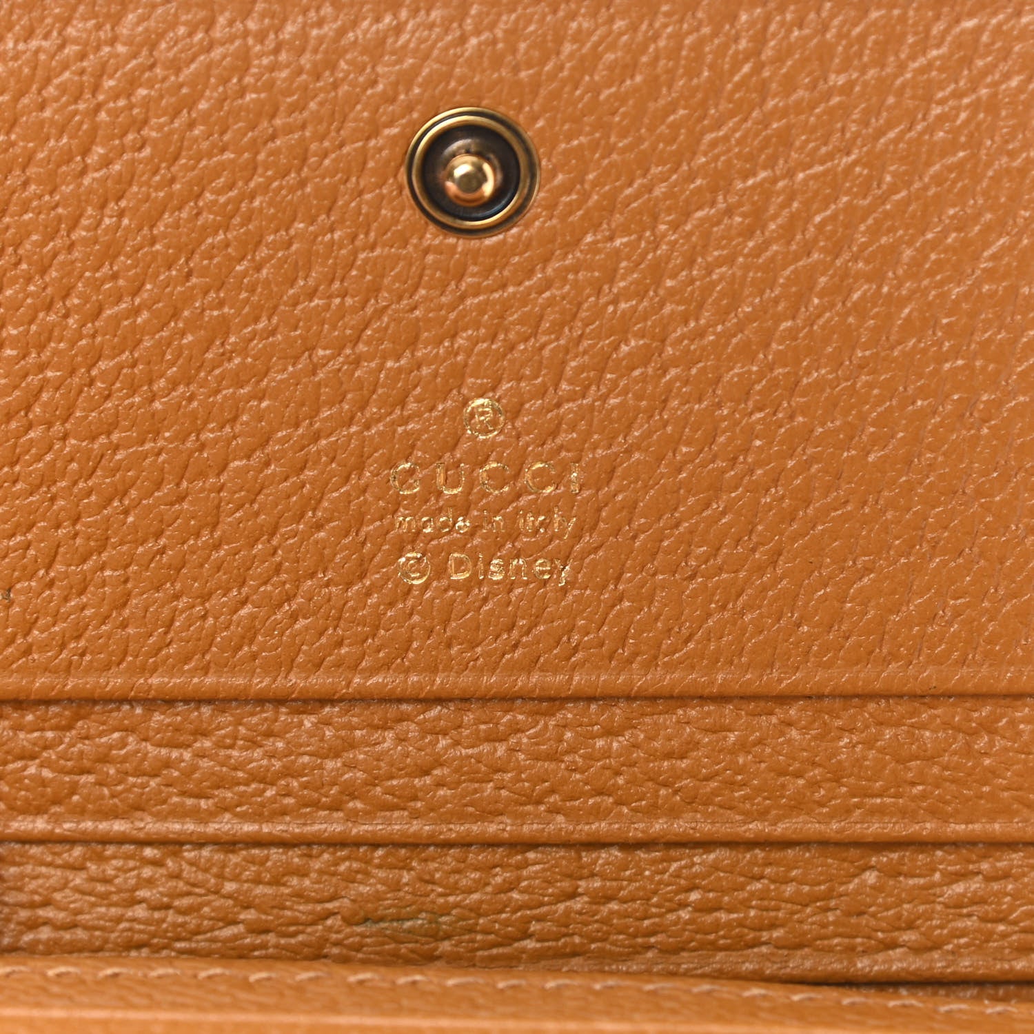 Gucci X DISNEY Mini Vintage GG Supreme Monogram Mickey Mouse Card Holder Wallet Beige Vintage Sun Oil 6 of 9