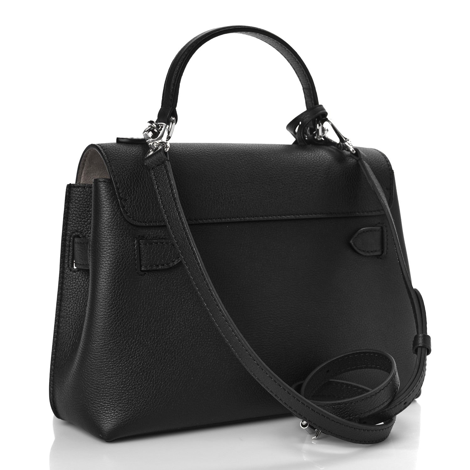 Louis Vuitton Calfskin Lockme Ever BB Black 3 of 8